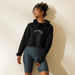God Speaks Crop Hoodie